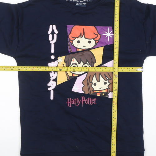 Harry Potter Boys Navy Blue Sweatshirt 13-14 Years Crew Neck Long Sleeve