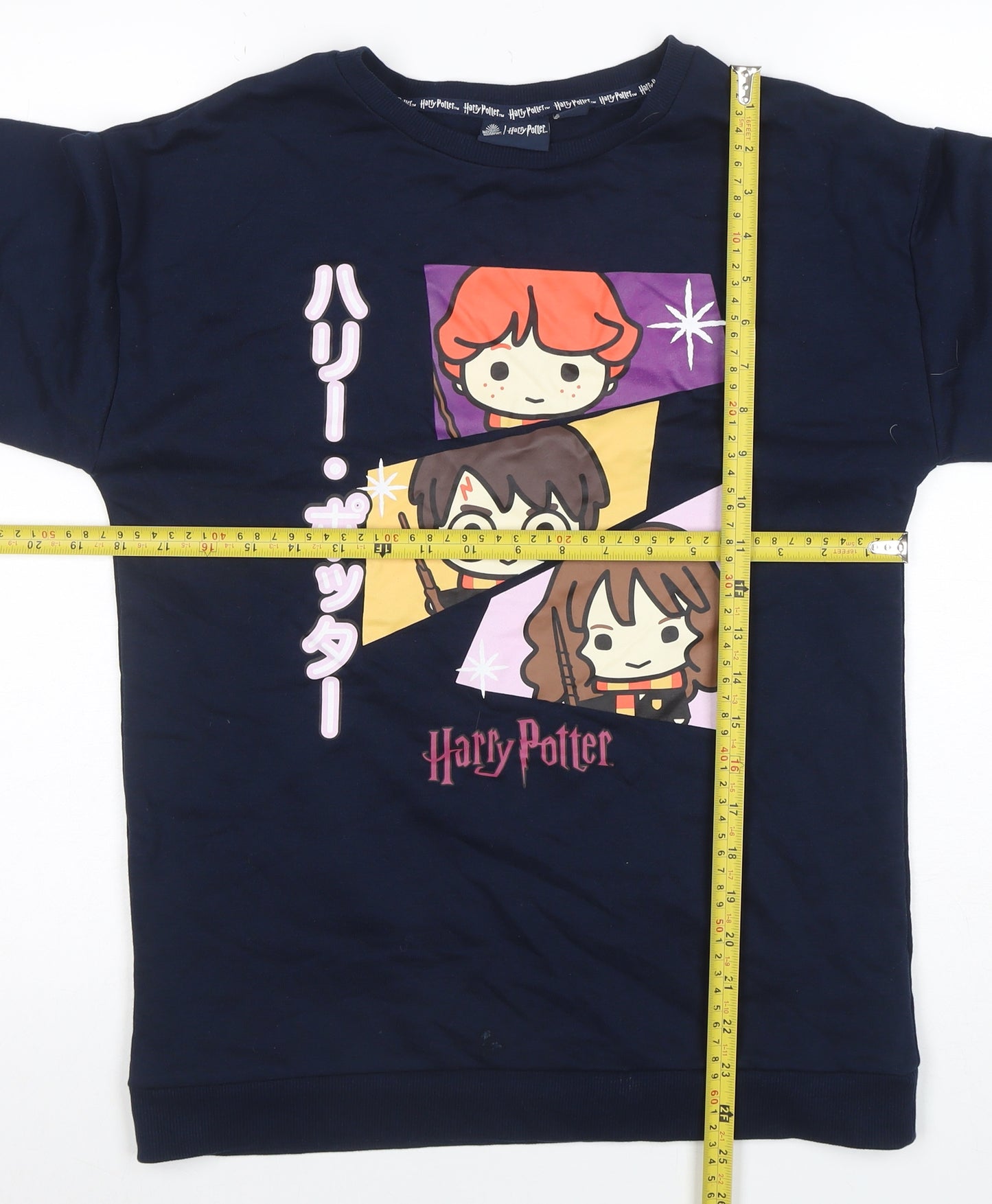 Harry Potter Boys Navy Blue Sweatshirt 13-14 Years Crew Neck Long Sleeve
