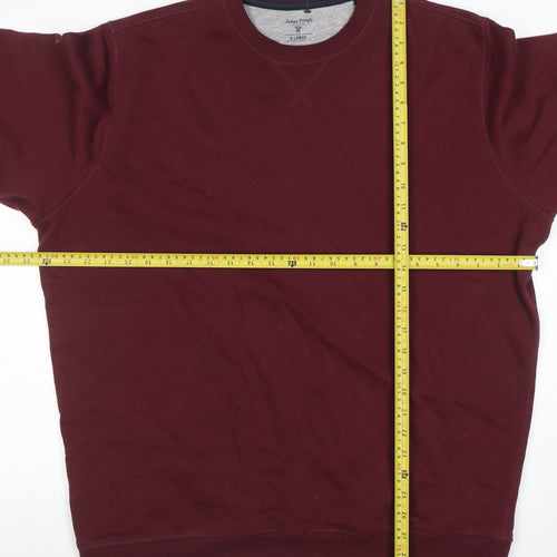 James Pringle Men's Red XL Pullover Crew Neck Sweatshirt