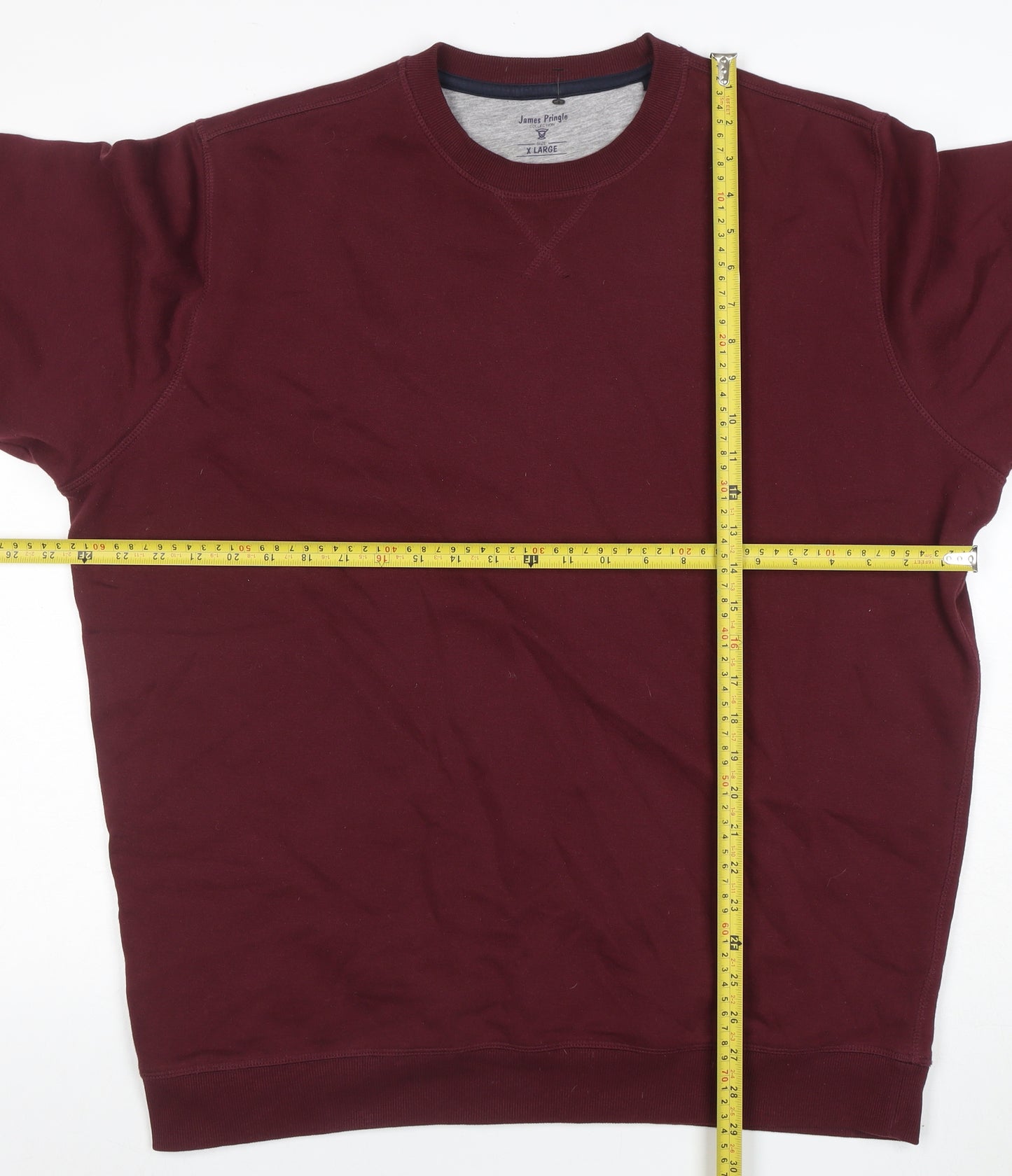 James Pringle Men's Red XL Pullover Crew Neck Sweatshirt