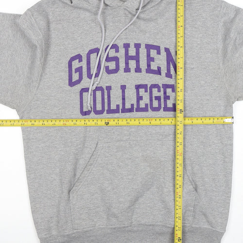 Champion Men's Grey Medium Pullover Hoodie Goshen College Logo