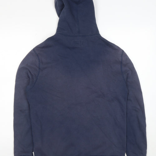 Converse Men's Blue Full Zip Hoodie Size S Fleece Cotton Blend