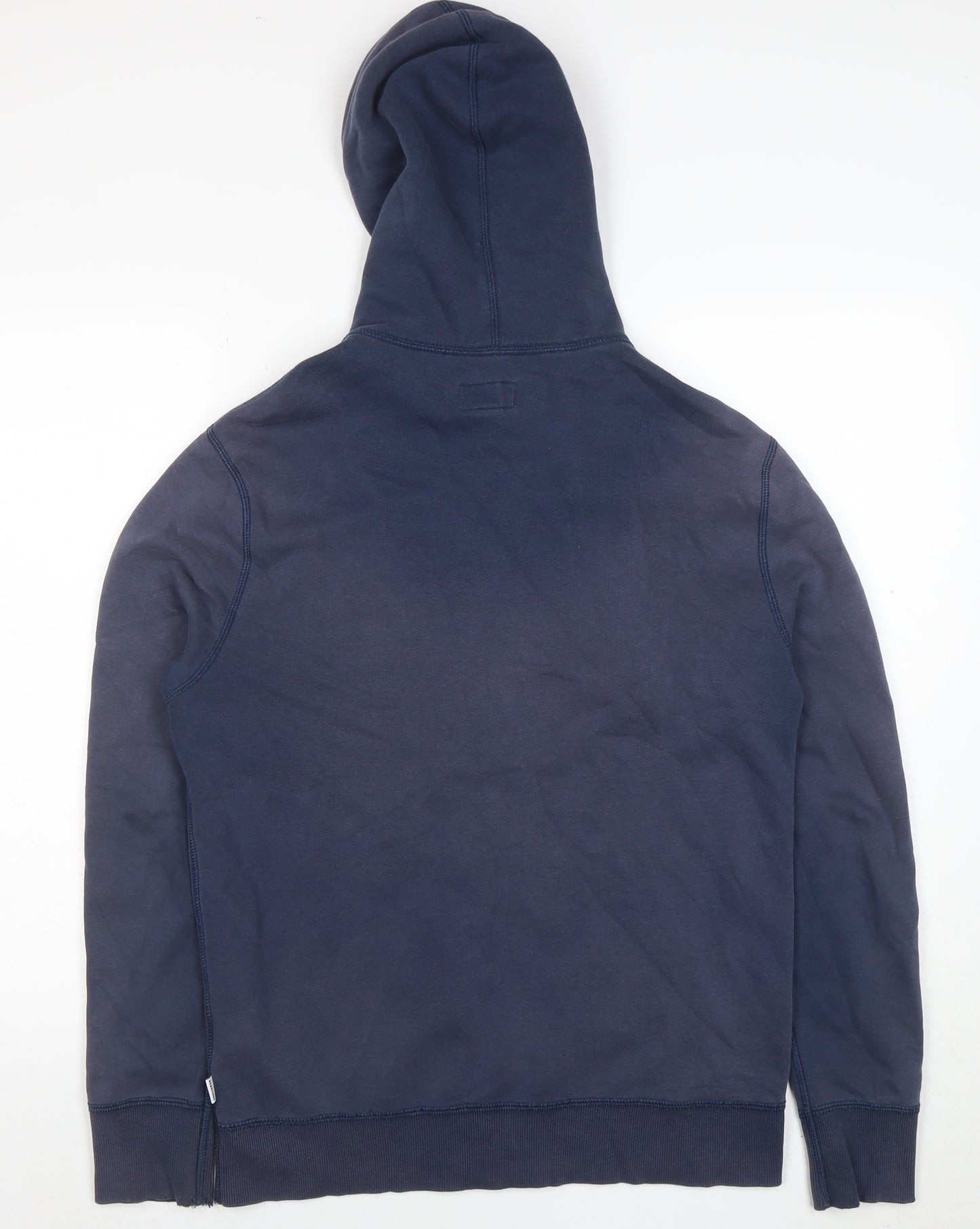 Converse Men's Blue Full Zip Hoodie Size S Fleece Cotton Blend