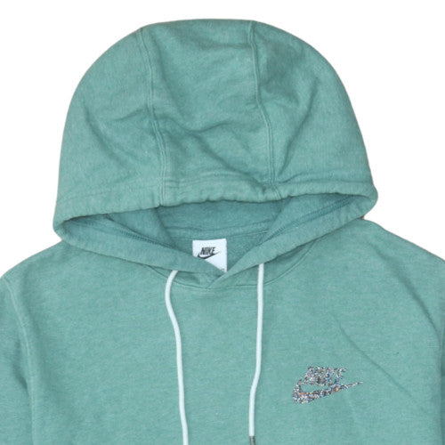 Nike Womens Green Pullover Hoodie Small Hooded Sweatshirt