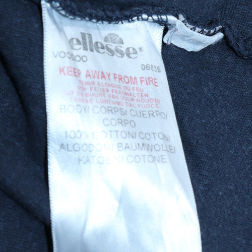 Ellesse Men’s Blue Cotton Short Sleeve Crew Neck Logo T-Shirt Size S