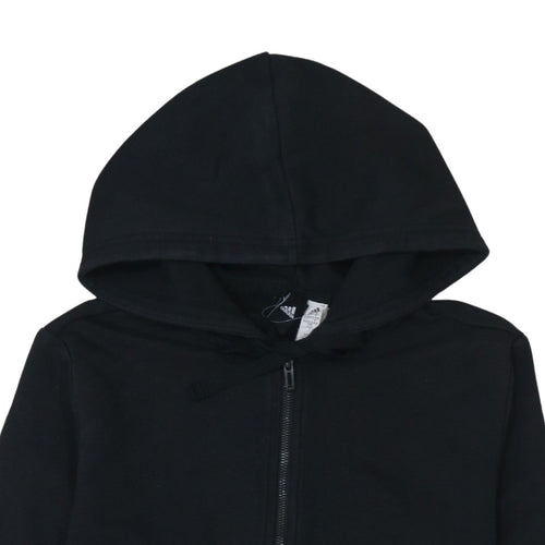Adidas Womens Black Full Zip Hoodie XL Cotton Blend Casual Sportswear