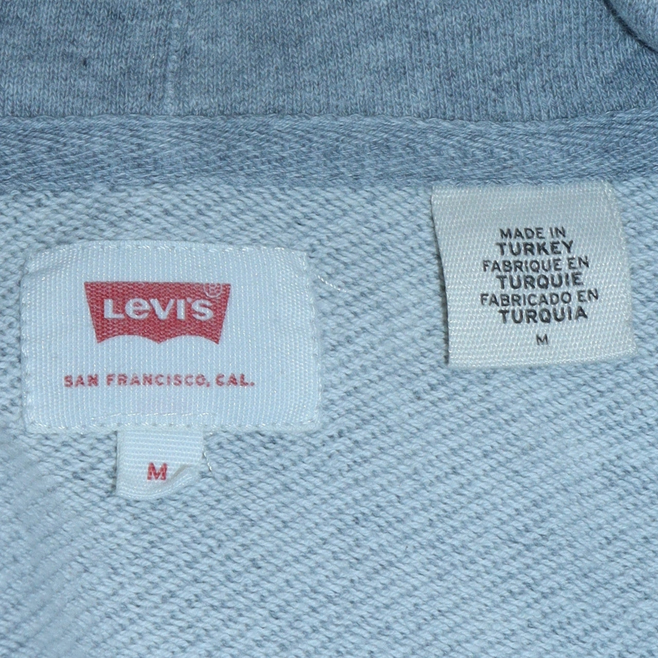 Levi's Men's Grey Pullover Hoodie M Rainbow Logo Graphic