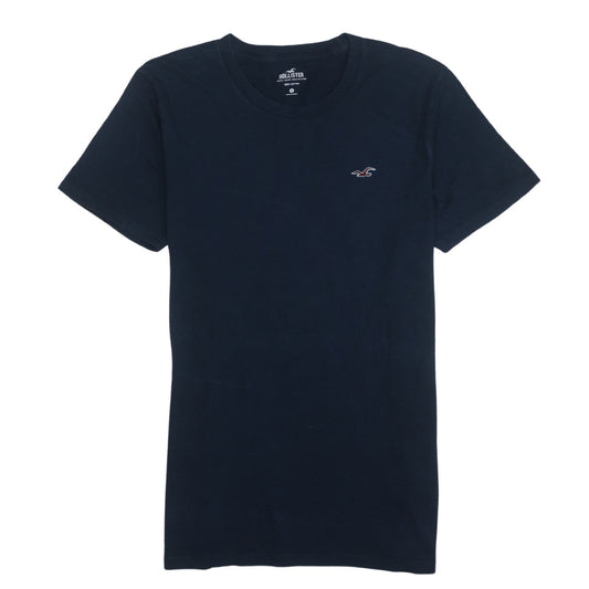 Hollister Men's Blue Crew Neck Cotton T-Shirt Size M