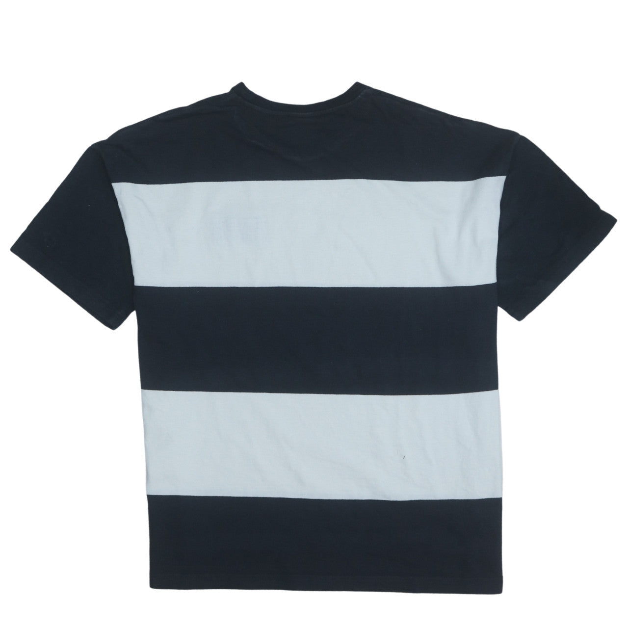 Champion Men's Blue Striped Cotton Crew Neck T-Shirt Size M