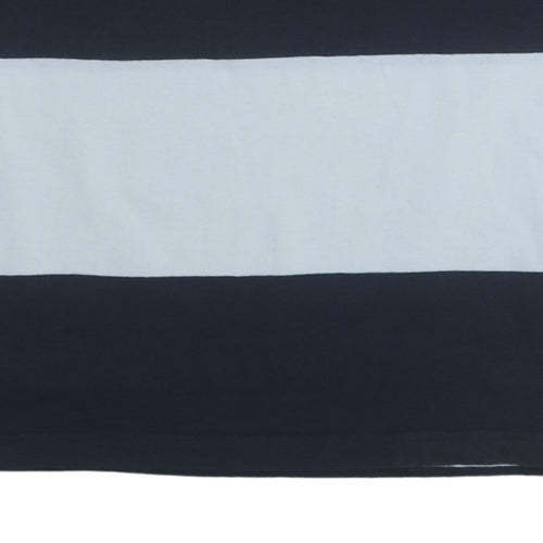 Champion Men's Blue Striped Cotton Crew Neck T-Shirt Size M