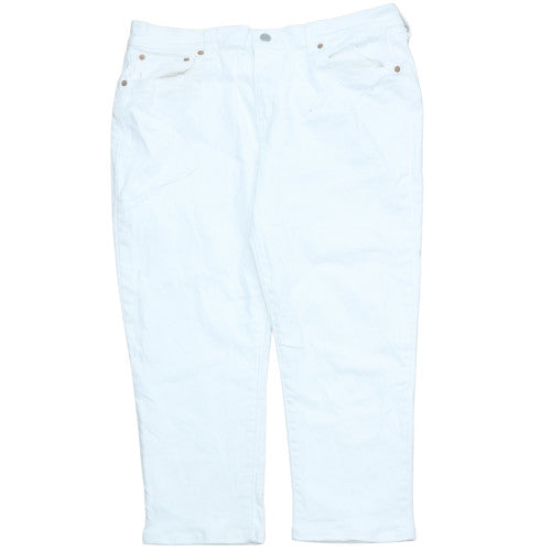Levi's Womens White Boyfriend Jeans Size 32 Relaxed Fit Mid Rise Denim