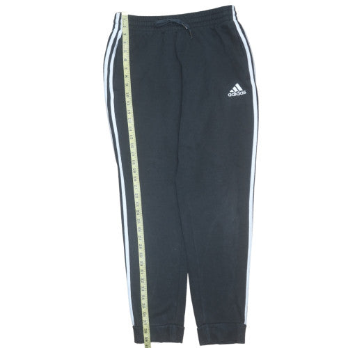 Adidas Men's Black Jogger Trousers Size M Cotton Blend Cuffed Track Pants