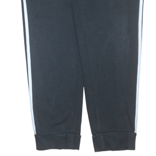 Adidas Men's Black Jogger Trousers Size M Cotton Blend Cuffed Track Pants