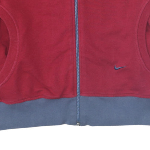 Nike Mens Red Full Zip Sweatshirt Jacket Size M Sportswear
