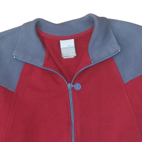 Nike Mens Red Full Zip Sweatshirt Jacket Size M Sportswear