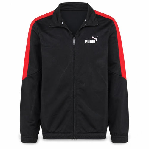 Puma Boys Black Red Full Zip Sweatshirt Size 13-14 Years Classic Fit