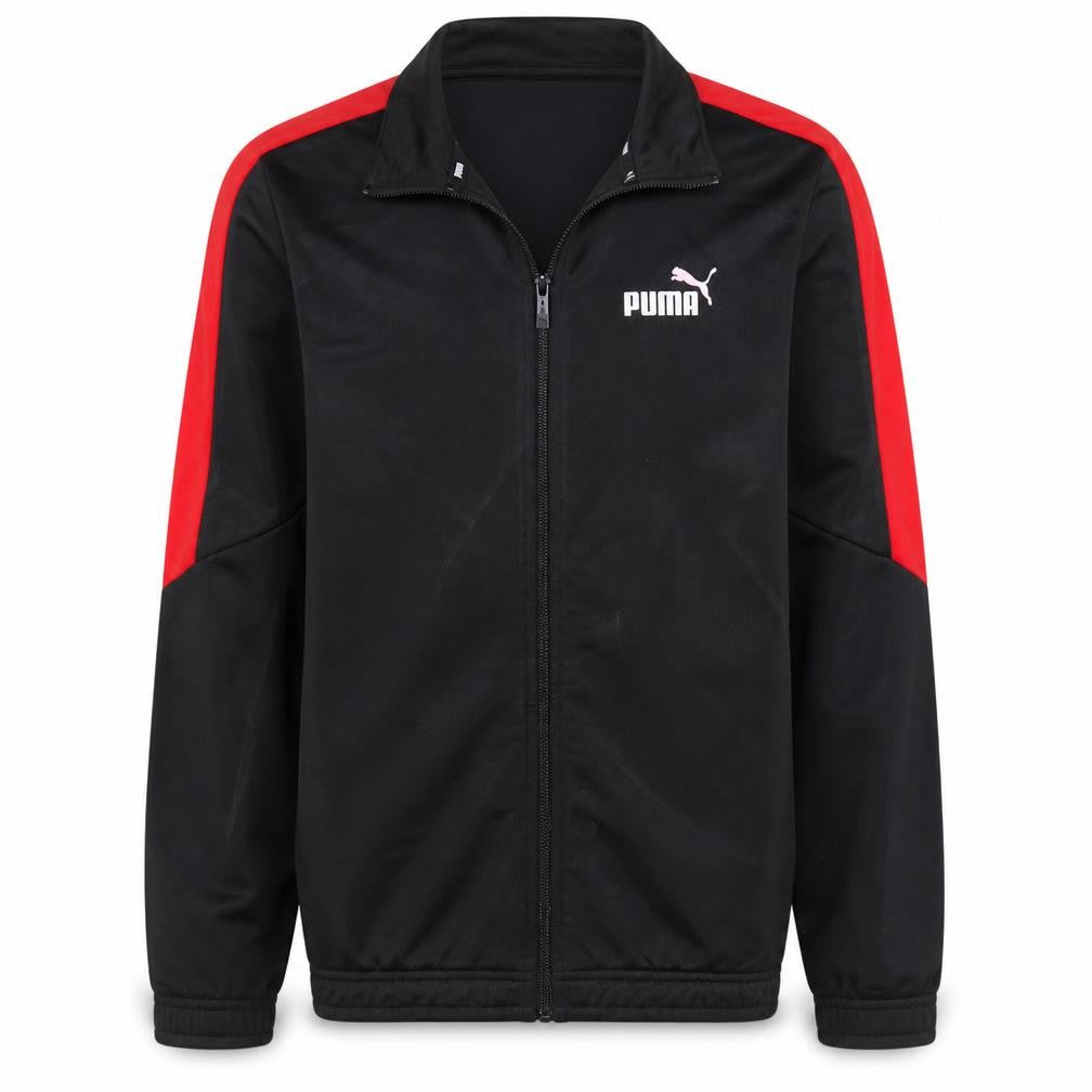Puma Boys Black Red Full Zip Sweatshirt Size 13-14 Years Classic Fit