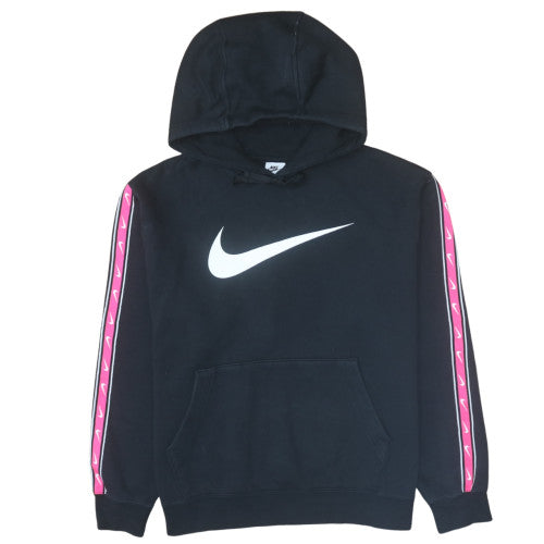 Nike Women's Black Large Pullover Hoodie with Pink Trim