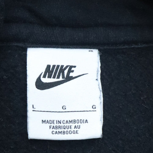 Nike Women's Black Large Pullover Hoodie with Pink Trim