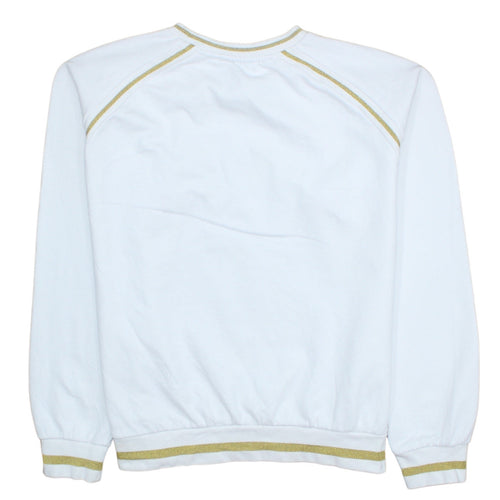 Fila Womens White Gold Trim Crew Neck Sweatshirt XL