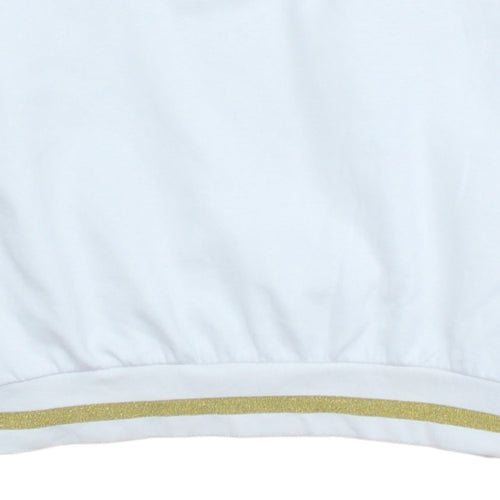 Fila Womens White Gold Trim Crew Neck Sweatshirt XL