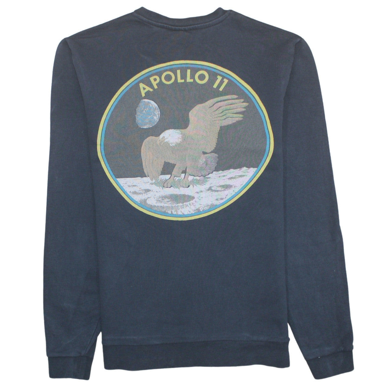 ASOS Men’s Blue Apollo 11 Crew Neck Cotton Sweatshirt Size M