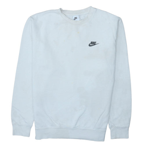 Nike Men's White Pullover Crew Neck Sweatshirt Size M