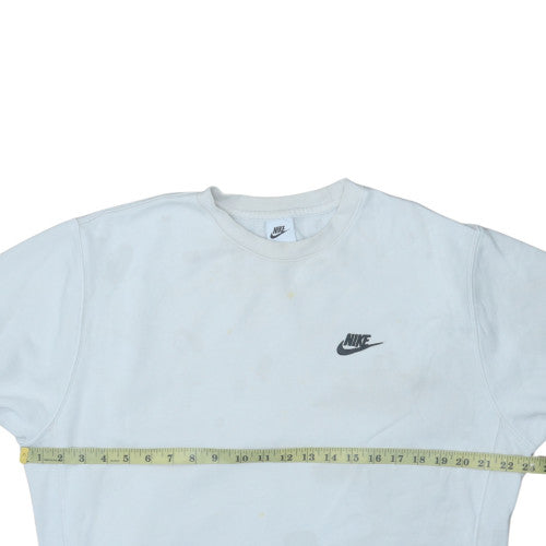 Nike Men's White Pullover Crew Neck Sweatshirt Size M