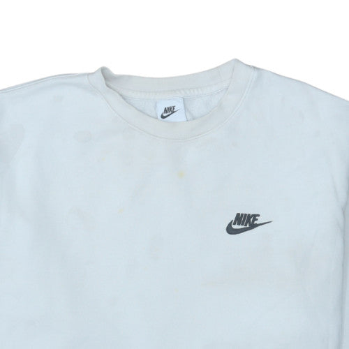 Nike Men's White Pullover Crew Neck Sweatshirt Size M