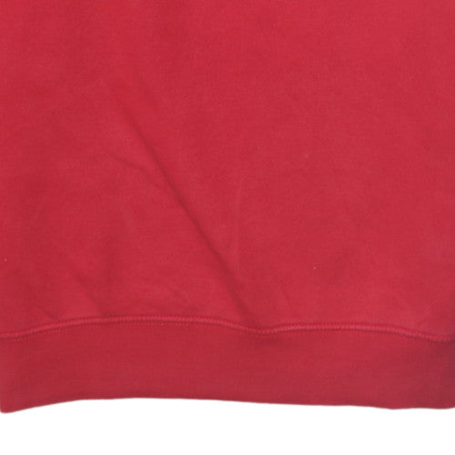Champion Men's Red Small Crew Neck Classic Logo Sweatshirt