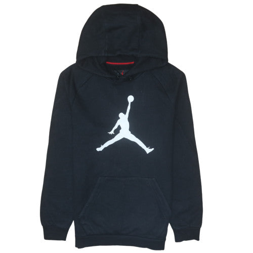 Jordan Mens Black Pullover Hoodie M Cotton Blend Graphic Print
