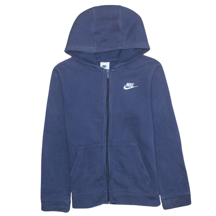 Nike Boys Blue Full Zip Hoodie L 147–158cm Cotton Blend
