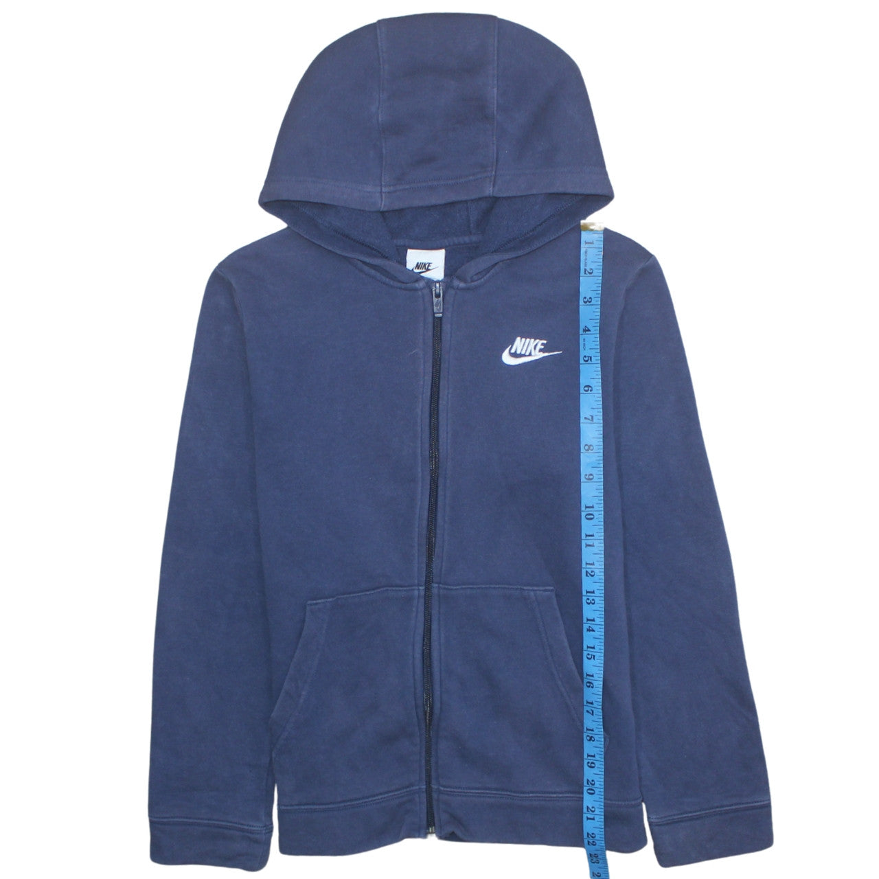 Nike Boys Blue Full Zip Hoodie L 147–158cm Cotton Blend