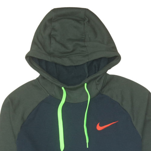 Nike Men's Green Pullover Hoodie L Sportswear Dri-FIT Sweatshirt