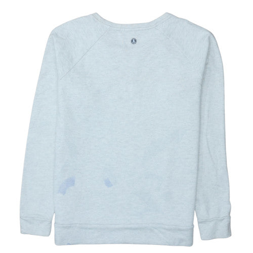 Barbour Women's Light Grey Anchor Print Cotton Sweatshirt UK 14