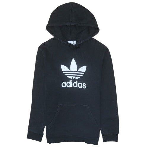 Adidas Men's Black Pullover Hoodie Medium Graphic Fleece Sweatshirt