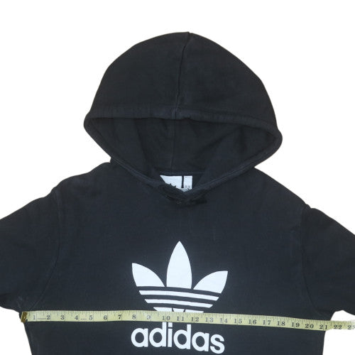 Adidas Men's Black Pullover Hoodie Medium Graphic Fleece Sweatshirt