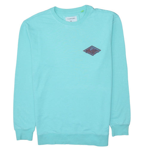 Quiksilver Men's Blue Crew Neck Graphic Pullover Sweatshirt M