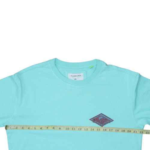 Quiksilver Men's Blue Crew Neck Graphic Pullover Sweatshirt M