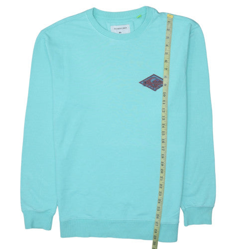Quiksilver Men's Blue Crew Neck Graphic Pullover Sweatshirt M