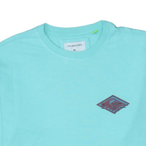 Quiksilver Men's Blue Crew Neck Graphic Pullover Sweatshirt M