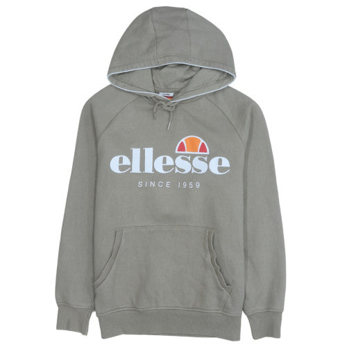 Ellesse Men's Beige Pullover Hoodie L Logo Fleece Sweatshirt