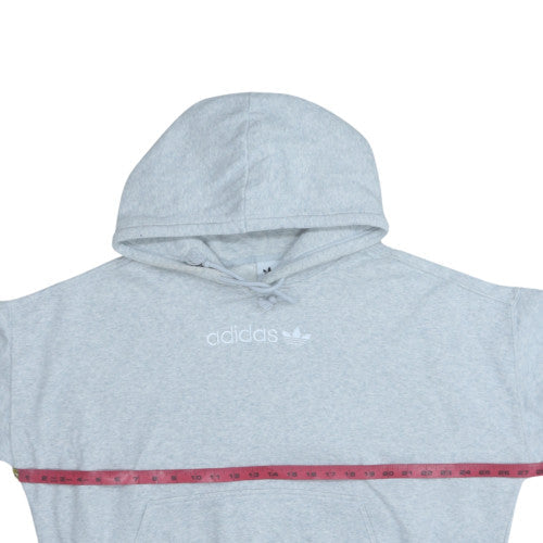 Adidas Women Grey Pullover Hoodie Size 18L Hooded Sweatshirt