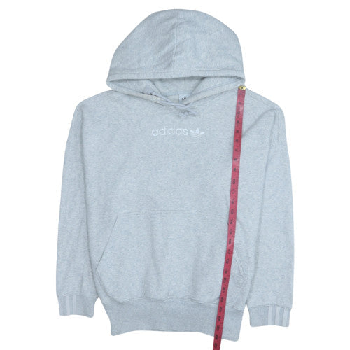 Adidas Women Grey Pullover Hoodie Size 18L Hooded Sweatshirt
