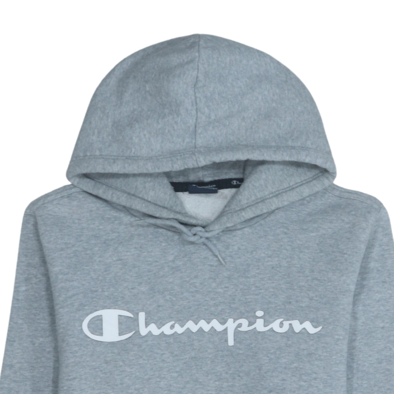 Champion Men's Grey Pullover Hoodie Medium Fleece Logo Sweatshirt