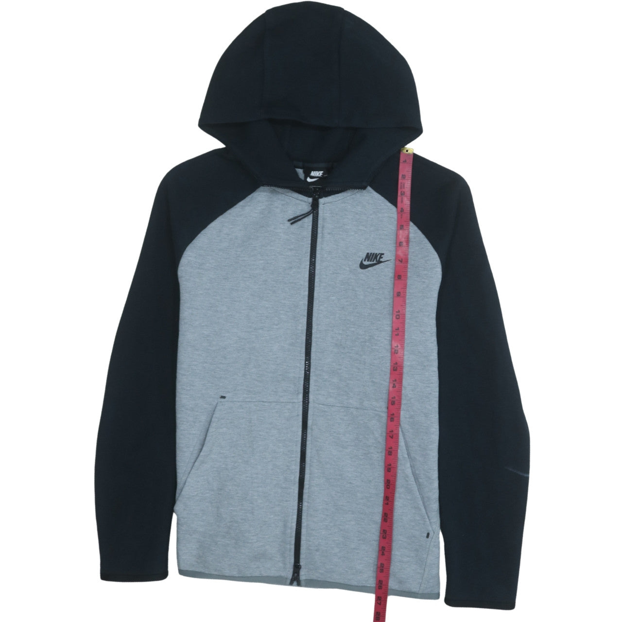 Nike Men's Grey Full Zip Hoodie L Regular Fit