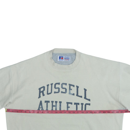Russell Athletic Mens Beige XL Crew Neck Pullover Sweatshirt
