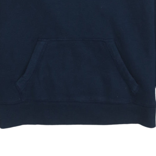 Hollister Men's Blue Pullover Hoodie M Embroidered Logo Fleece