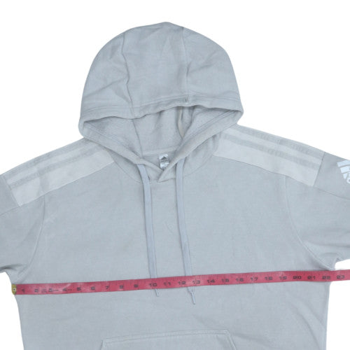 Adidas Men’s Grey Pullover Hoodie Fleece Lined Size M