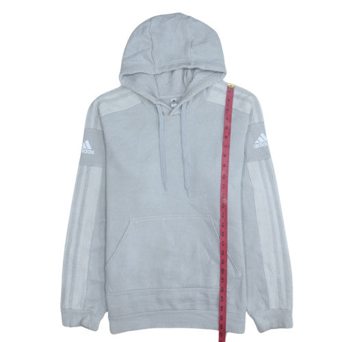 Adidas Men’s Grey Pullover Hoodie Fleece Lined Size M